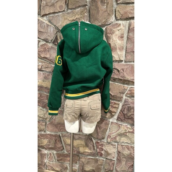 Vintage Authentic SHS South High Letterman Jacket Small Green Gold EUC Women’s - Picture 6 of 16